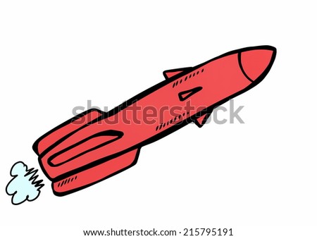doodle red missile 