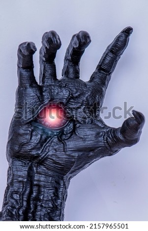 Hand satan on a white background