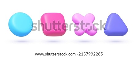 Abstract 3d for computer game design. Isolated object. Vector design template Royalty-Free Stock Photo #2157992285