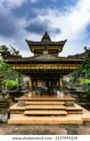 Defocused abstract background of traditional Balinese building