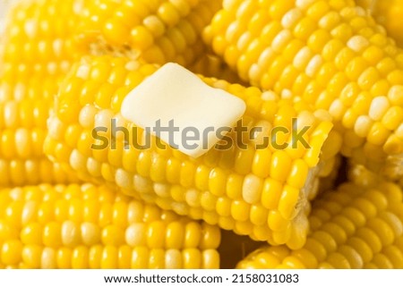 Homemade Steamed Sweet Corn on the Cob with Butter Royalty-Free Stock Photo #2158031083
