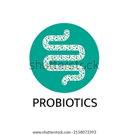 Lactobacillus Probiotics Icon. Normal gram-positive anaerobic microflora sign. Editable vector illustration. Modern style. Medical, healthcare and scientific concept. Royalty-Free Stock Photo #2158073393
