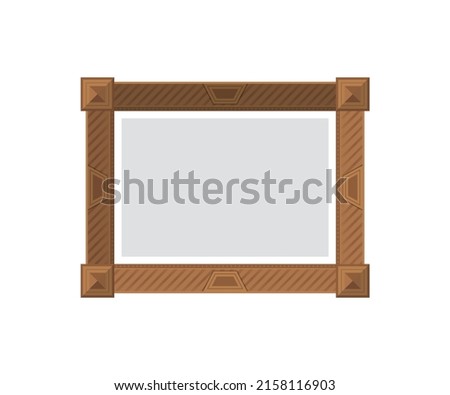 Empty retro picture. Isolated. Flat style. Vector illustration