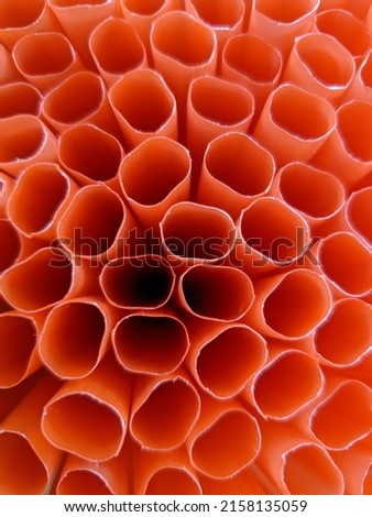 Indonesia, A collection of colored plastic straws photographed from above, in Purwomartani, Yogyakarta on January 13, 2022