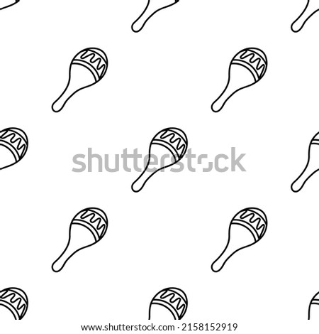 Maracas, rumba shakers or shak-shak musical instruments vector image for music apps and websites seamless pattern