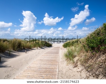Path to the dune beach Royalty-Free Stock Photo #2158174623