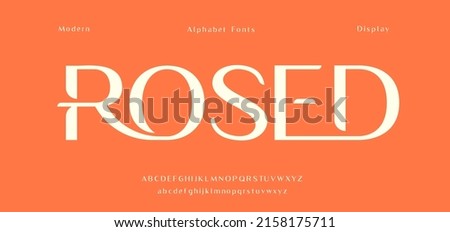 Modern display alphabet letters. Urban classy font magazine typography Royalty-Free Stock Photo #2158175711