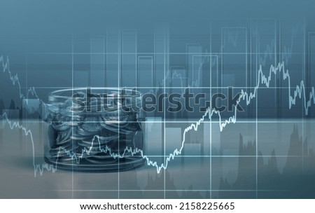 Inflation, tax, cash flow and another financial concept. focused on decreasing value of money in post-covid. background of graph of rising inflation rates 2023 2022 years Royalty-Free Stock Photo #2158225665
