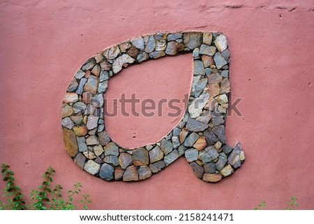 A wall with a letter A sketch is seen Lagos, NIGERIA, April 28, 2022.