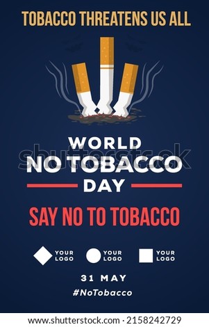 vertical banner poster world no tobacco day illustration design
