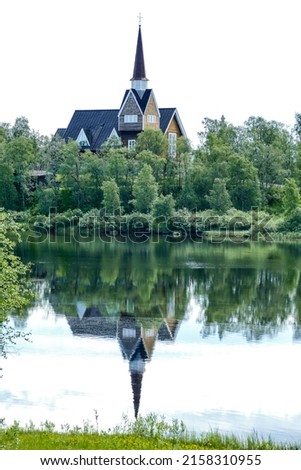 church on the lake, beautiful photo digital picture