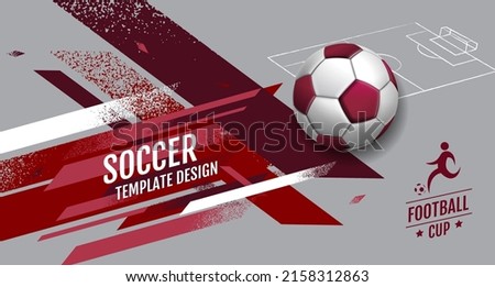 Soccer Template design , Football banner, Sport layout design, vector illustration

