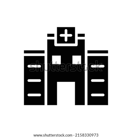 hospital new icon simple vector