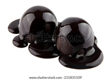 chocolate candy is isolated on a white background. picture from series.