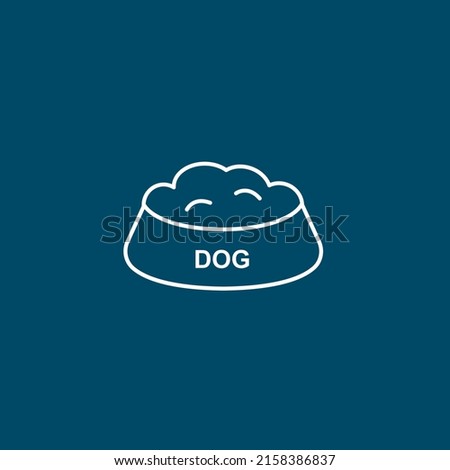 dog food bowl icon vector. pet,animal,bowl,canine,meal,snack,dry,dish,feed,eat,puppy,care,healthy,dinner,nutrition symbol isolated vector for web and mobile app