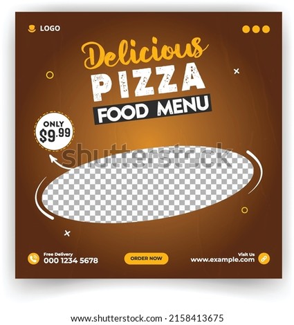 Food culinary Promotion template with photo. Social Media Post. social media post template for food menu promotion banner frame.