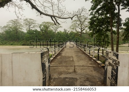 a beautiful bridge over Murti river a popular tourist destination in Dooars area West Bengal, India.