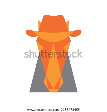 Creative Abstract Shape Head Horse Logo Design Template Vector Illustrations