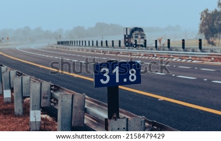 purvanchal expressway wives in India ,31.8km bord  Royalty-Free Stock Photo #2158479429