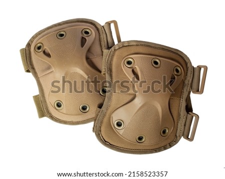 tactical ammunition, knee and elbow pads Royalty-Free Stock Photo #2158523357