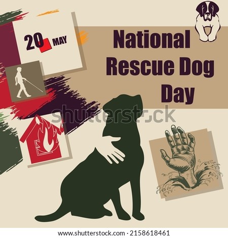 The calendar event is celebrated in may - National Rescue Dog Day Royalty-Free Stock Photo #2158618461