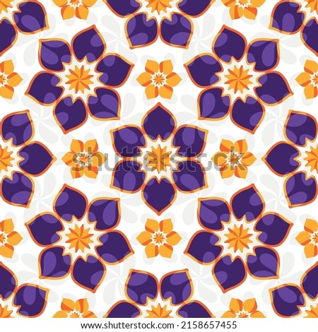 Samless floral pattern on a transparent background. Vector eps 10