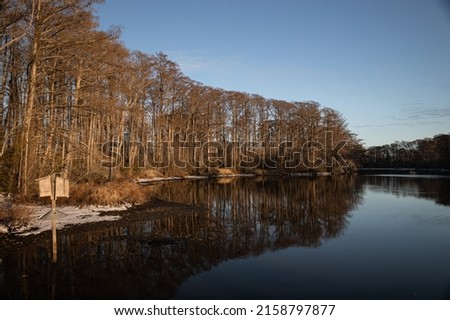 The beautiful landscape shot with lake reflection view