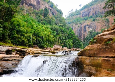Huge Waterflow from Amiakhum Waterfall from the Hills of Bandarban, Bangladesh Royalty-Free Stock Photo #2158834233