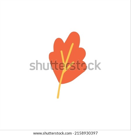 oak tree leaf  clip art icon, vector eps 10 oak leaf, Scandinavian oak leaf clip art, leaf sticker, children wear print