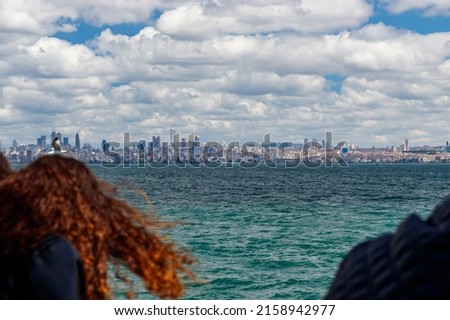Coastline of istanbul europian asian part