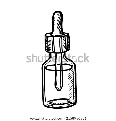 Dropper bottle vector illustration isolated on white background
