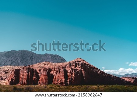 A beautiful landscape of rocky valleys on a sunny day