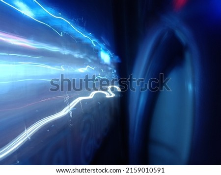 Defocus abstract of light inside the bus, take with long exposure