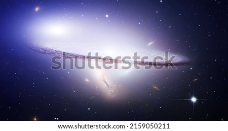 Galaxies in space. Space many light years far from the Earth. Elements of this image furnished by NASA.