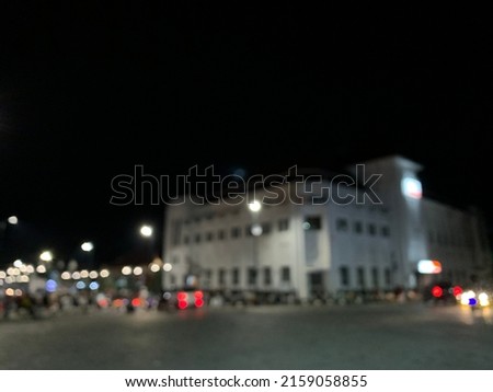 Architecture background with city lights