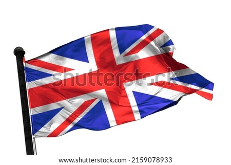 United Kingdom flag on a white background. - image.