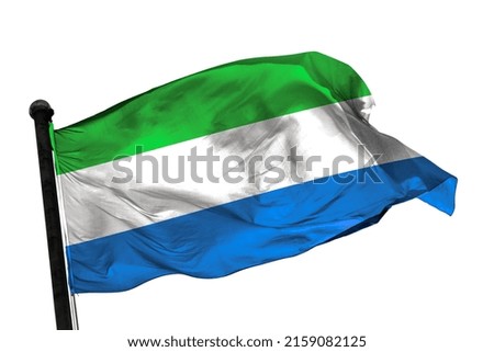 Sierra Leone flag on a white background. - image.
