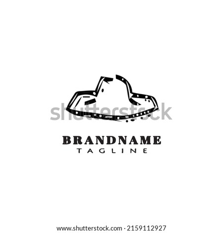hat logo flat icon design template black modern isolated vector illustration
