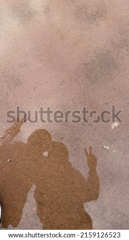 Shadow picture with my friend