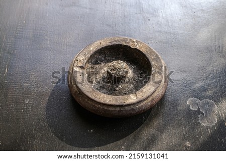 ashtray shape made of wood