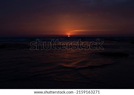 Sunset and other beach entities