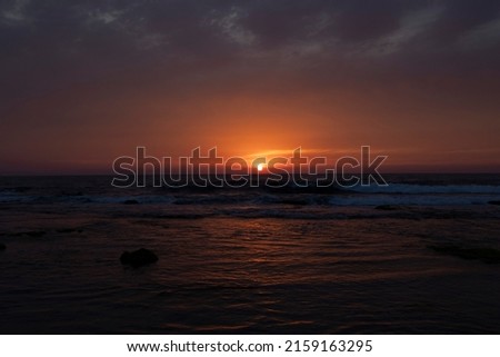 Sunset and other beach entities