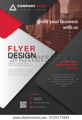 CORPORATE FLYER DESIGNED WITH MINIMAL TOUCH AND BOLD COLORS Royalty-Free Stock Photo #2159172681
