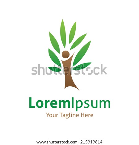 I tree green protection forest vector logo icon