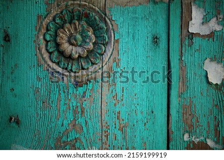 Royalty free photo of color peeling of the wooden door, Kaleici, Antalya.