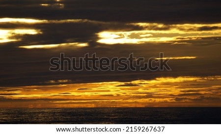 A closeup of a beautiful sunset over the sea
