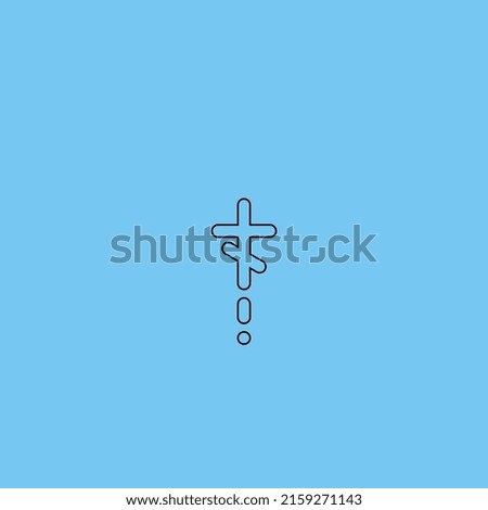 Orthodox cross on a blue background