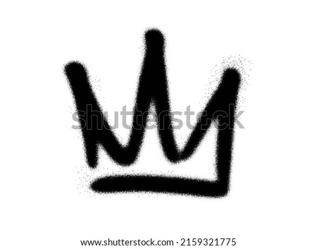 Sprayed Crown. Graffiti Crown Tag. Street Art King Tag Symbol. Vector Illustration.