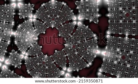 An abstract wavy pattern with abstract ornaments