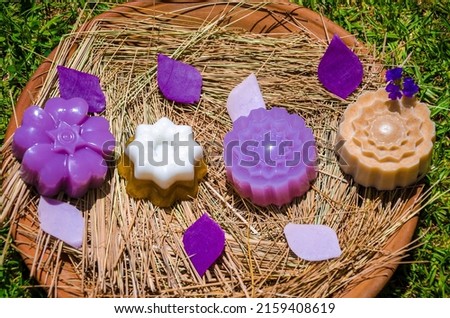 handmade artisanal soaps, with natural essences of rice, rosemary, herbs and flowers